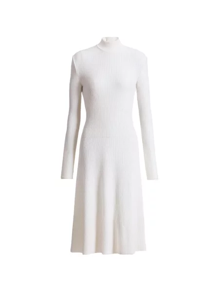 Lung rochie Balmain tricotate alb