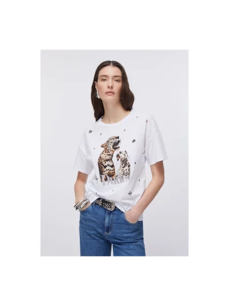 Liu Jo Tricou maro mokka alb