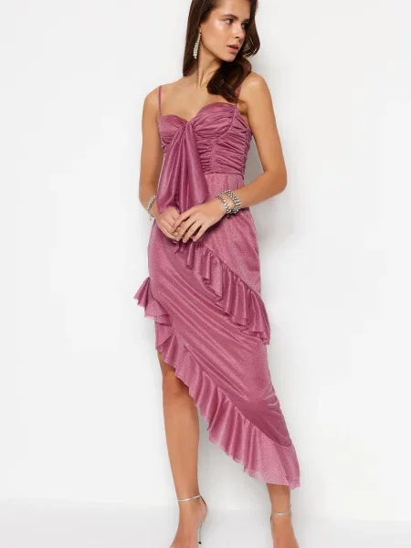 Rochie de seară Trendyol cu volane din tul