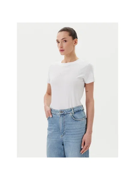 BOSS Póló Ekru Regular Fit