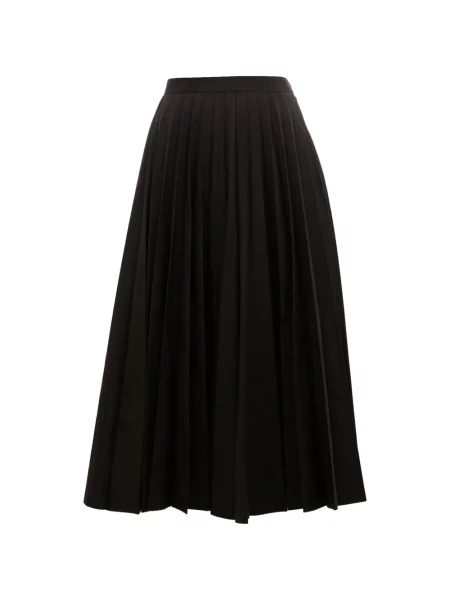 Fustă midi Junya Watanabe de lână negru