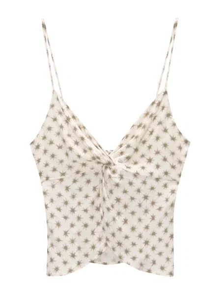 Pull&Bear Top temno siva bela