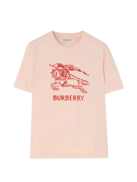 Top Burberry cu motiv cu inimi roz
