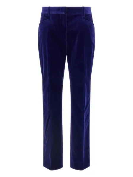 Pantaloni Tom Ford de catifea albastru