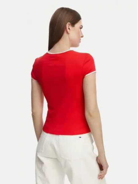 Tričko Tommy Hilfiger červené