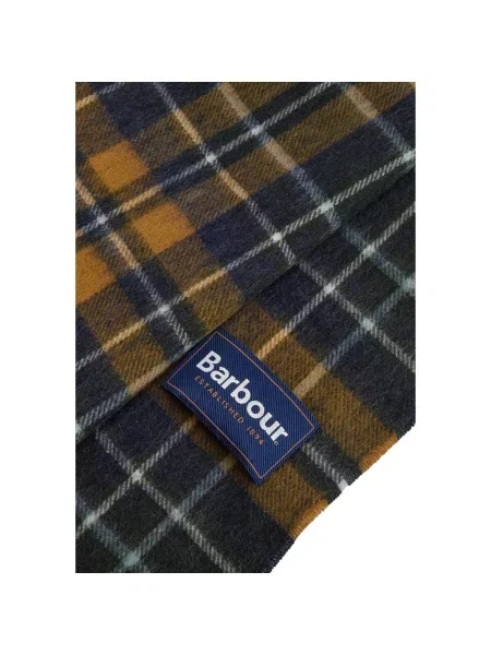 Kockás sál Barbour barna