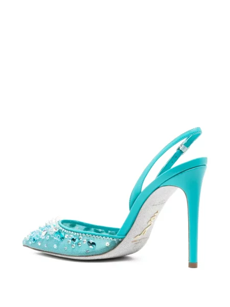 Pantofi cu toc Rene Caovilla slingback albastru