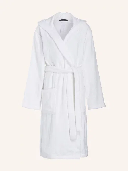 Schiesser Szlafrok Z Kapturem weiss granatowy