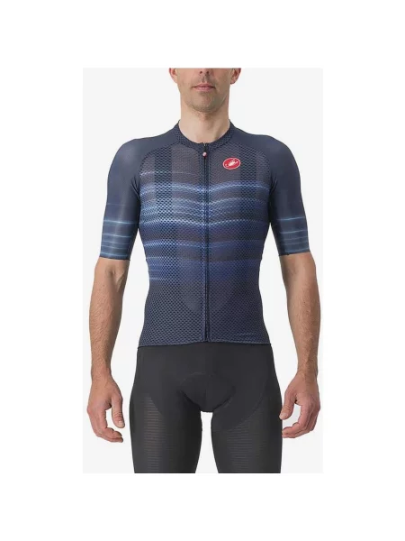 Ciemnoniebieska koszulka z krótkim rekawem Castelli Climber's Rosso Corsa XXL niebieska