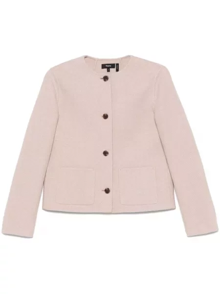 Geacă Theory din țesătură twill maro