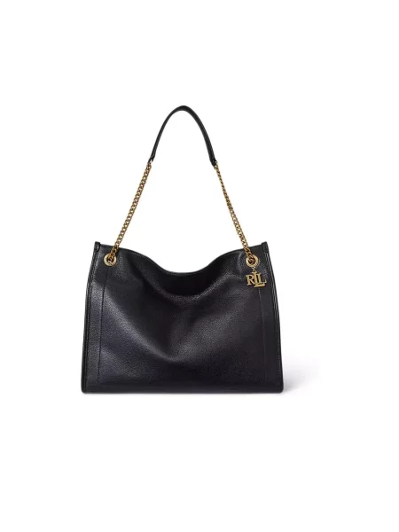 Lauren Ralph Lauren torebka skórzana czarny