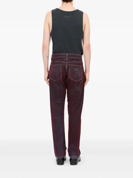 Blugi Mm6 Maison Margiela cu 5 buzunare roșu