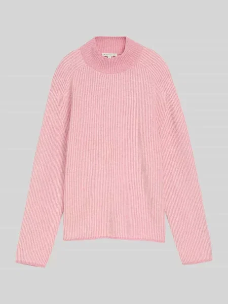 Sweter z kołnierzem typu mock neck Tom Tailor różowy