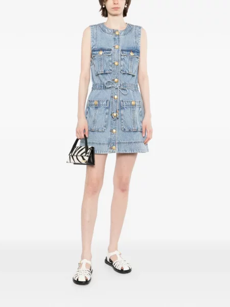 Rochie din denim Aje albastru