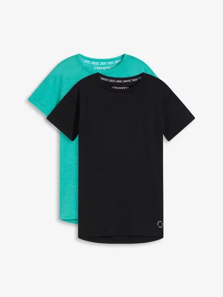T-shirt sportowy 2 szt. szybkoschnący zielona