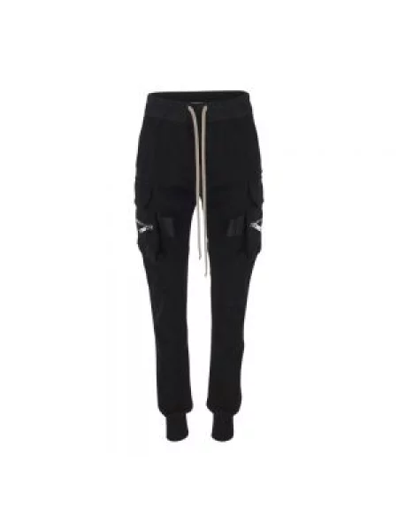 Spodnie cargo Rick Owens z wysoką talią czarne