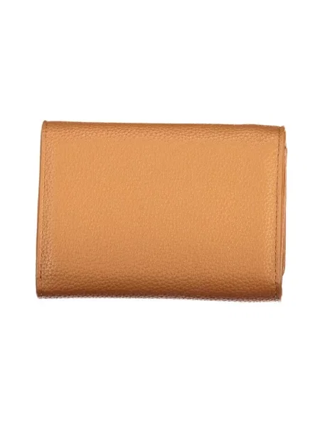 Lniany portfel Valentino Bags brązowy