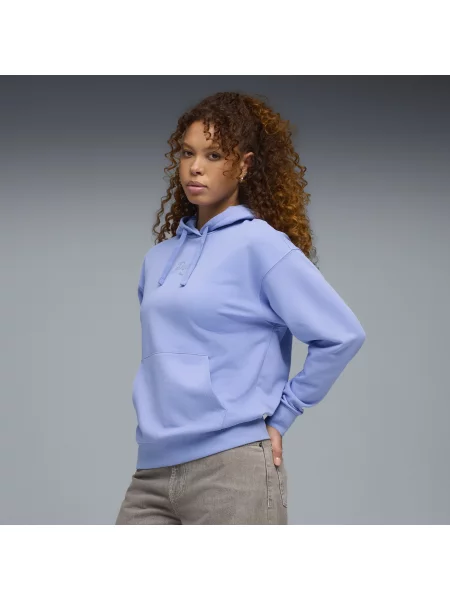 PUMA bluza z kapturem Essentials Script Odzież S fioletowy