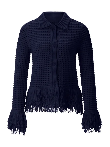 Rich & Royal Geacă tricotată închis albastru