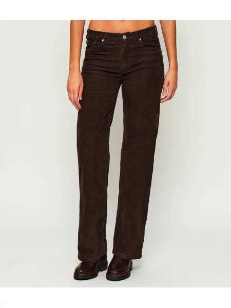 Joop! Pantaloni Chrisi | Straight fit | catifea reiată maro
