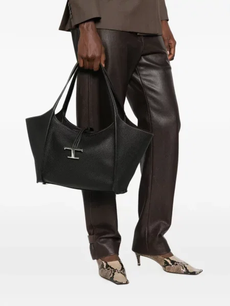 Geantă shopper Tod's din piele negru
