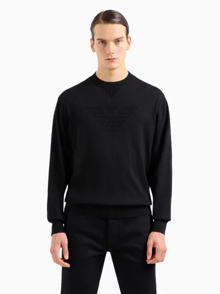 Emporio Armani Джемпер Вовна чорний