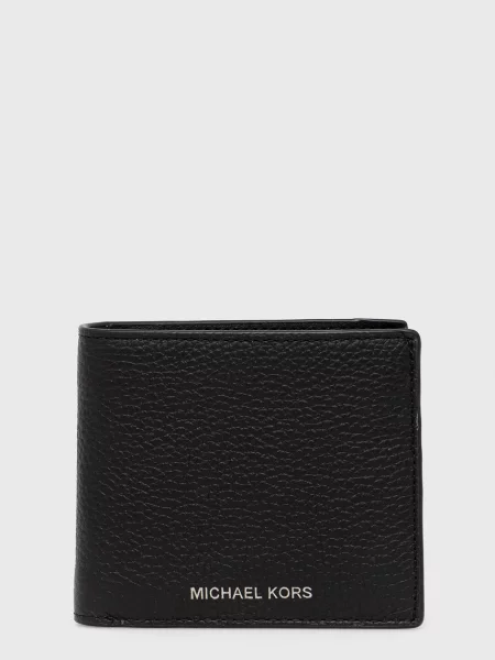 Кожен портфейл Michael Kors мъжки черно
