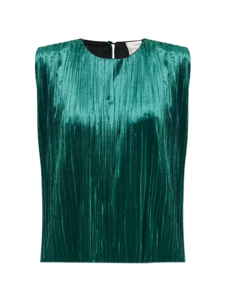 Bluză Forte_forte fără mâneci verde