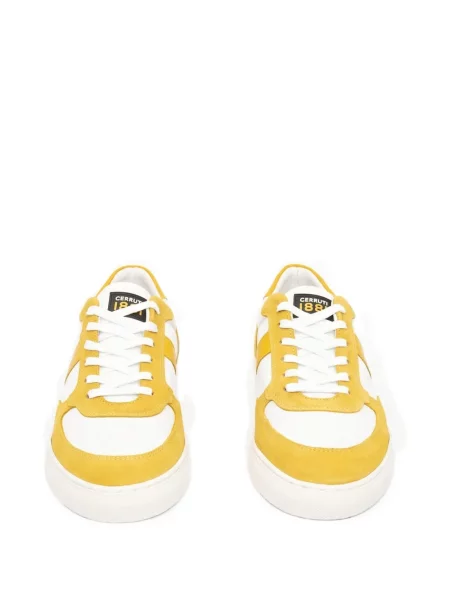 Sneakerși Cerruti 1881 din piele de căprioară galben