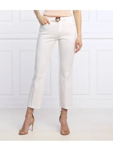 Pinko Blugi BRENDA | flare fit alb