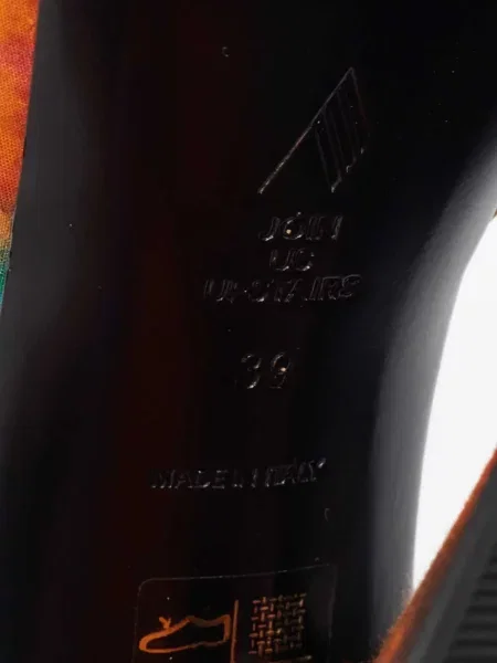 Sandale The Attico cu vârf pătrat tie dye portocaliu