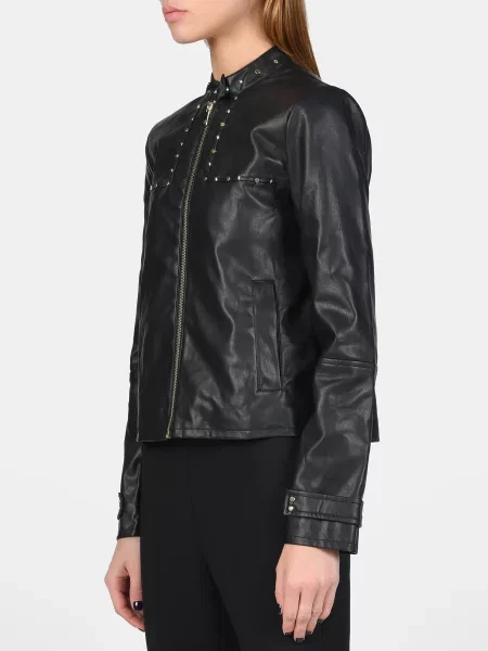 Кожаная куртка Trussardi черная