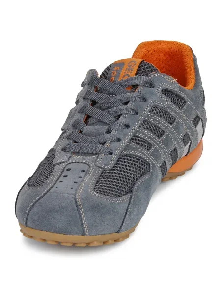 Pantofi Geox cu model piele de șarpe gri