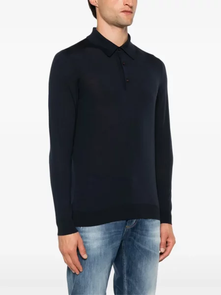 Tricou polo Kiton albastru