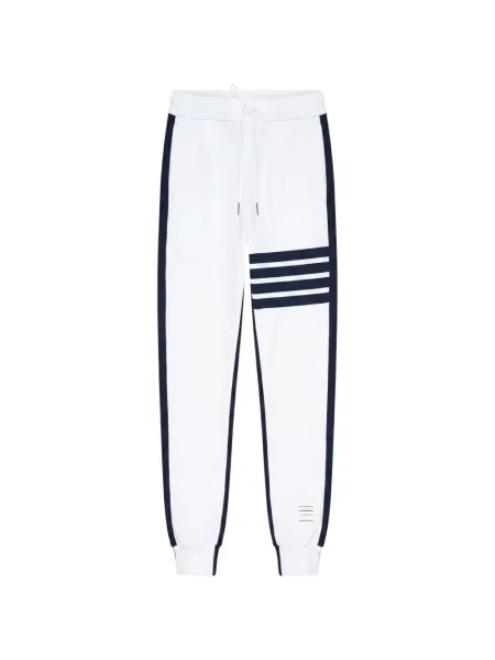Pantaloni Thom Browne cu dungi alergare albastru