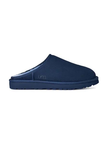 Велурени чехли UGG Classic Slip-On тъмносиньо