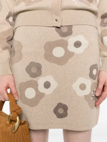 Fustă Kenzo cu model floral tricotate