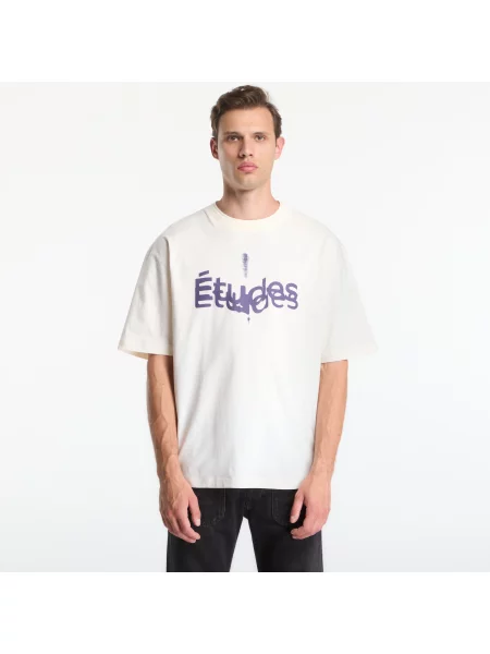 Tričko Études Studio Sound Scan T-Shirt Off White L bílé