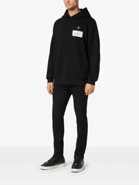 Hanorac cu glugă Philipp Plein cu imagine negru