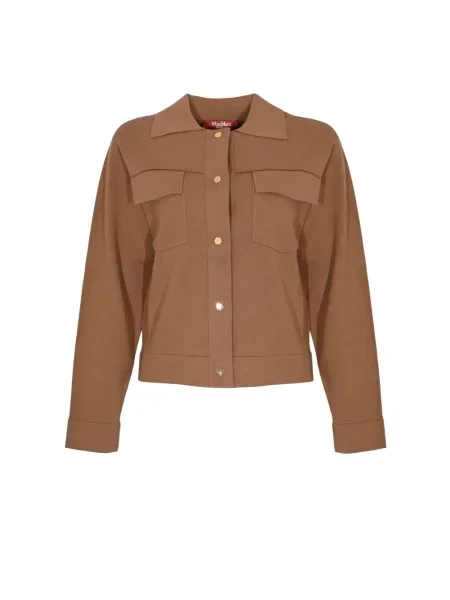 Kardigan Max Mara Studio brązowy
