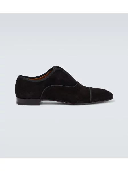 Oxford Christian Louboutin din velur negru