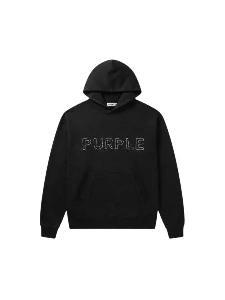 Bluza z kapturem Purple Brand z kapturem z ćwiekami czarna