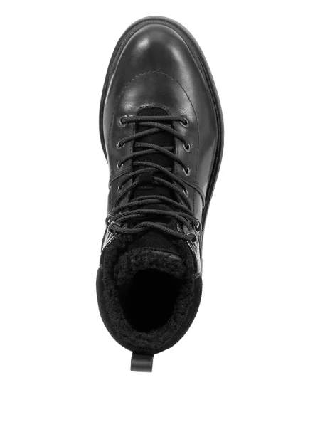 Botine Geox cu șireturi din dantelă negru