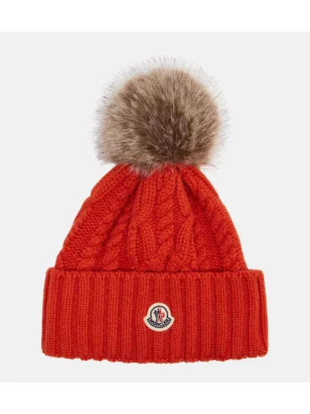 Vunena kapa Moncler crvena