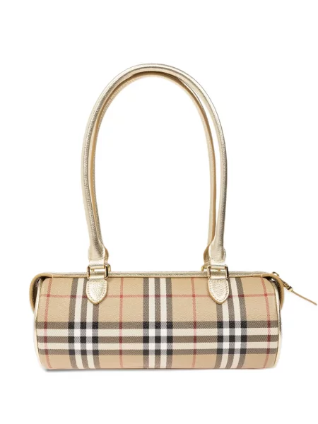 Kožna torbica Burberry karirana