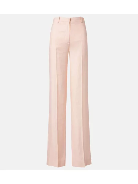 Pantaloni Loro Piana de lână roz