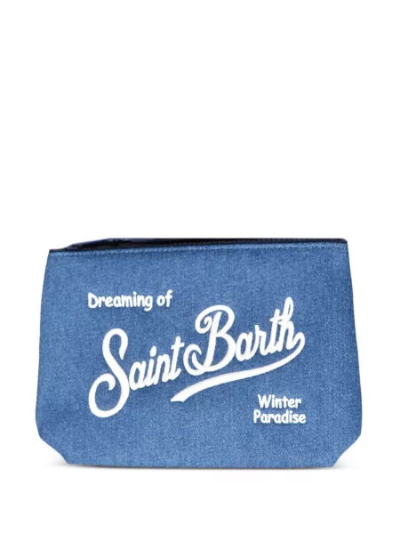 Geantă Mc2 Saint Barth cu broderie albastru