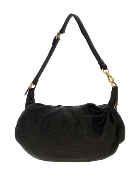 Geanta de piele Miu Miu din piele negru
