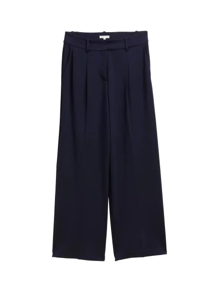 TOM TAILOR Pantaloni cu dungă Lea închis albastru