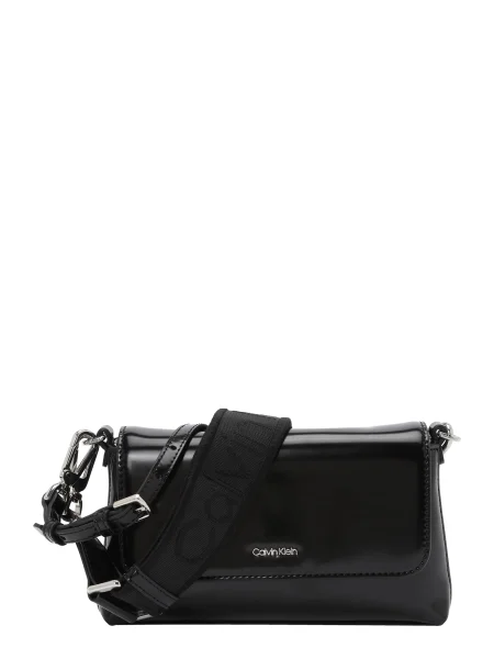 Calvin Klein Geantă Ck Must Dbl Strap Mini Bag_Shiny negru